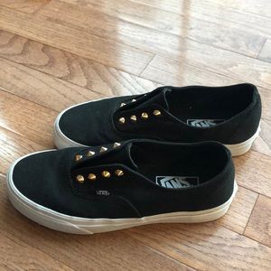 Barely Worn Vans Black Studded Sneakers